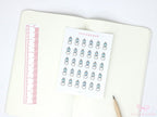 Baby Milk Bottle Care Feeding Tracker Bujo Planner Stickers Rainbow Doodles: 0.6in (15 mm) Tall