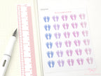 Cute Footprint Planner & Journal Stickers: Rainbow