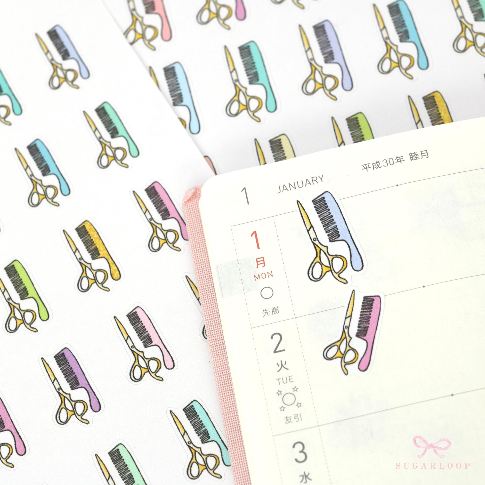 Hair Appointment Reminder Stickers for Planners Bujos & Journals