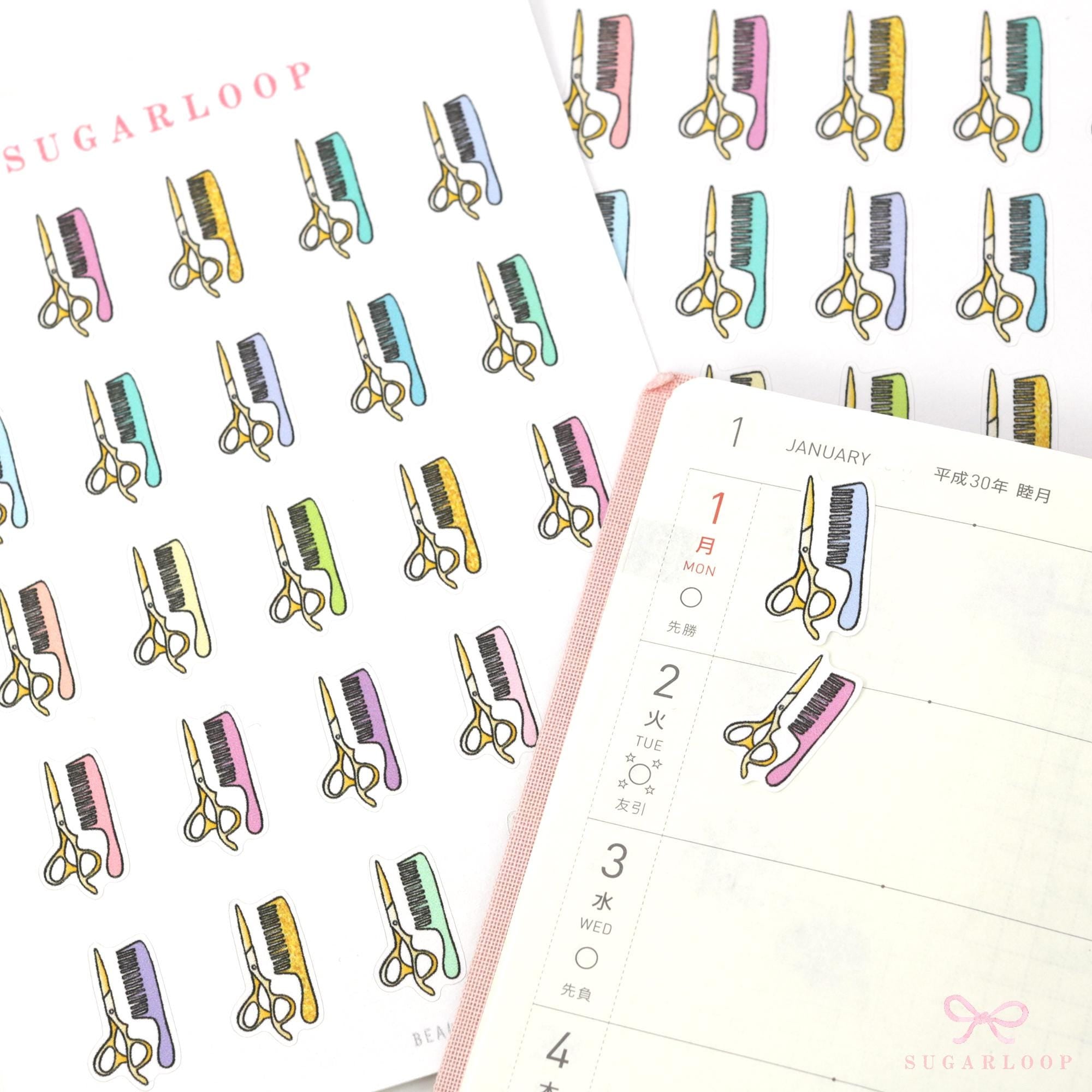 Hair Appointment Reminder Stickers for Planners Bujos & Journals