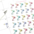 Hair Dryer Salon Planner Bujor & Journal Stickers