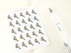 Make Up Brushes Icons Planner & Journal Stickers - 0.75 in (20 mm) tall