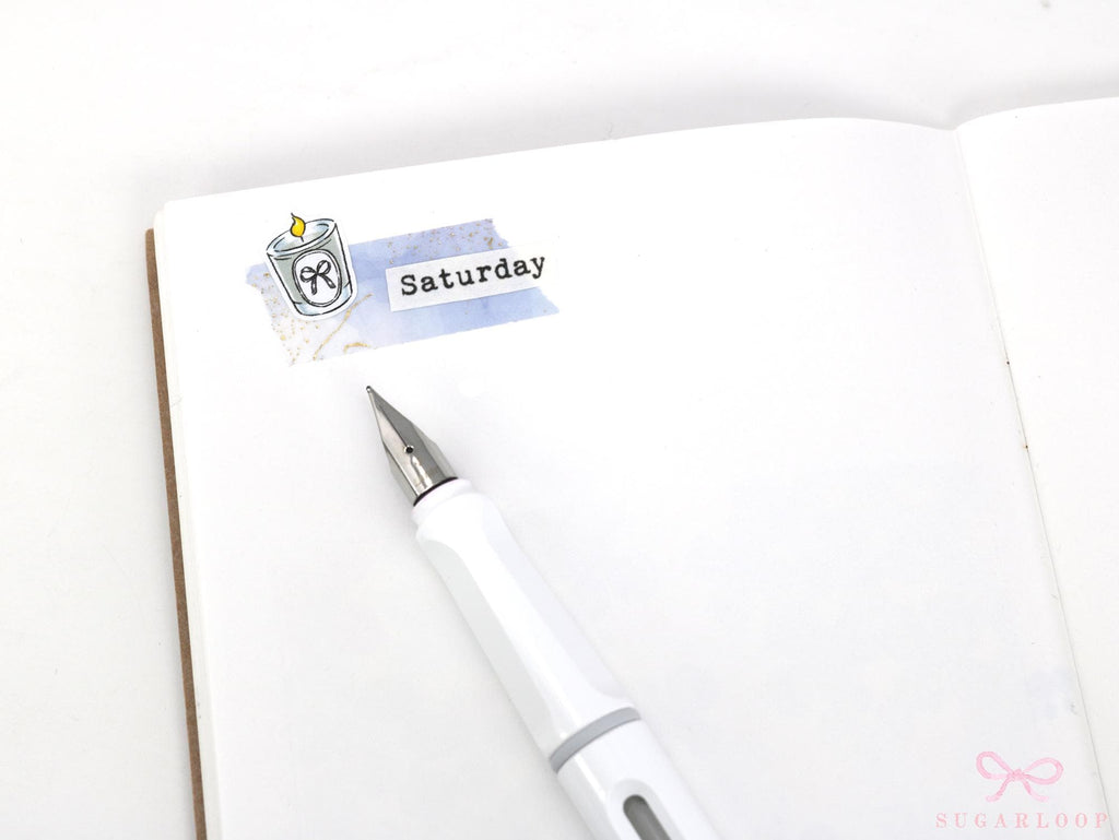 Candle Doodle Icons Planner & Journal Stickers