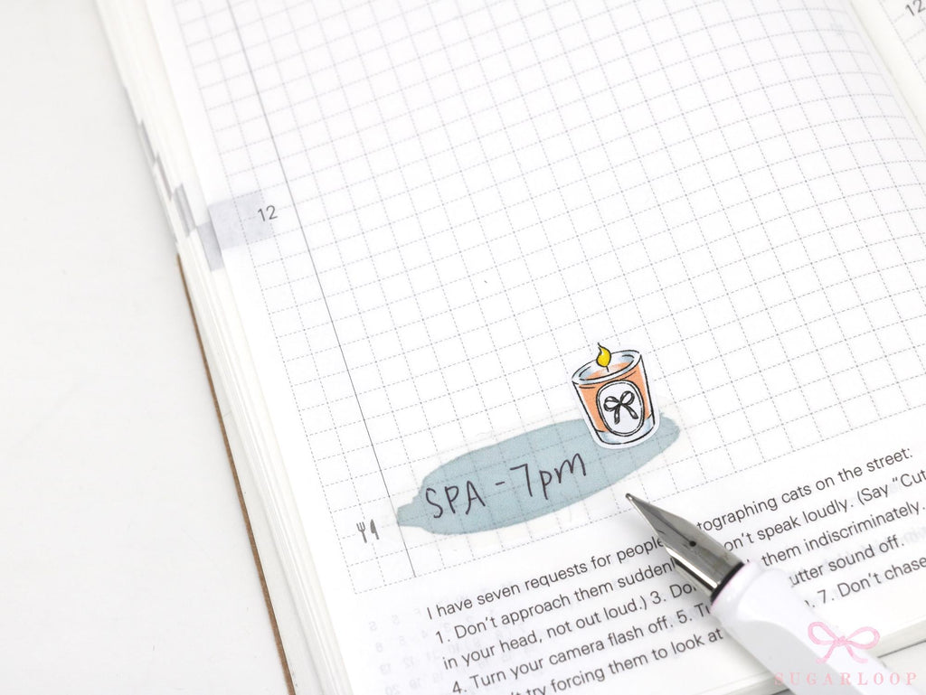 Candle Doodle Icons Planner & Journal Stickers