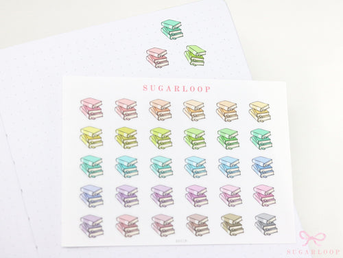 Book Stack Reading Book Club Bujo Journal Planner Stickers