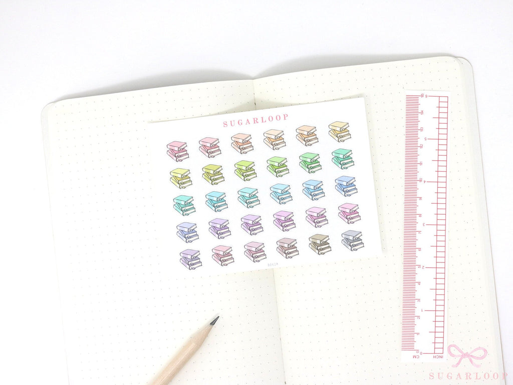 Book Stack Reading Book Club Bujo Journal Planner Stickers