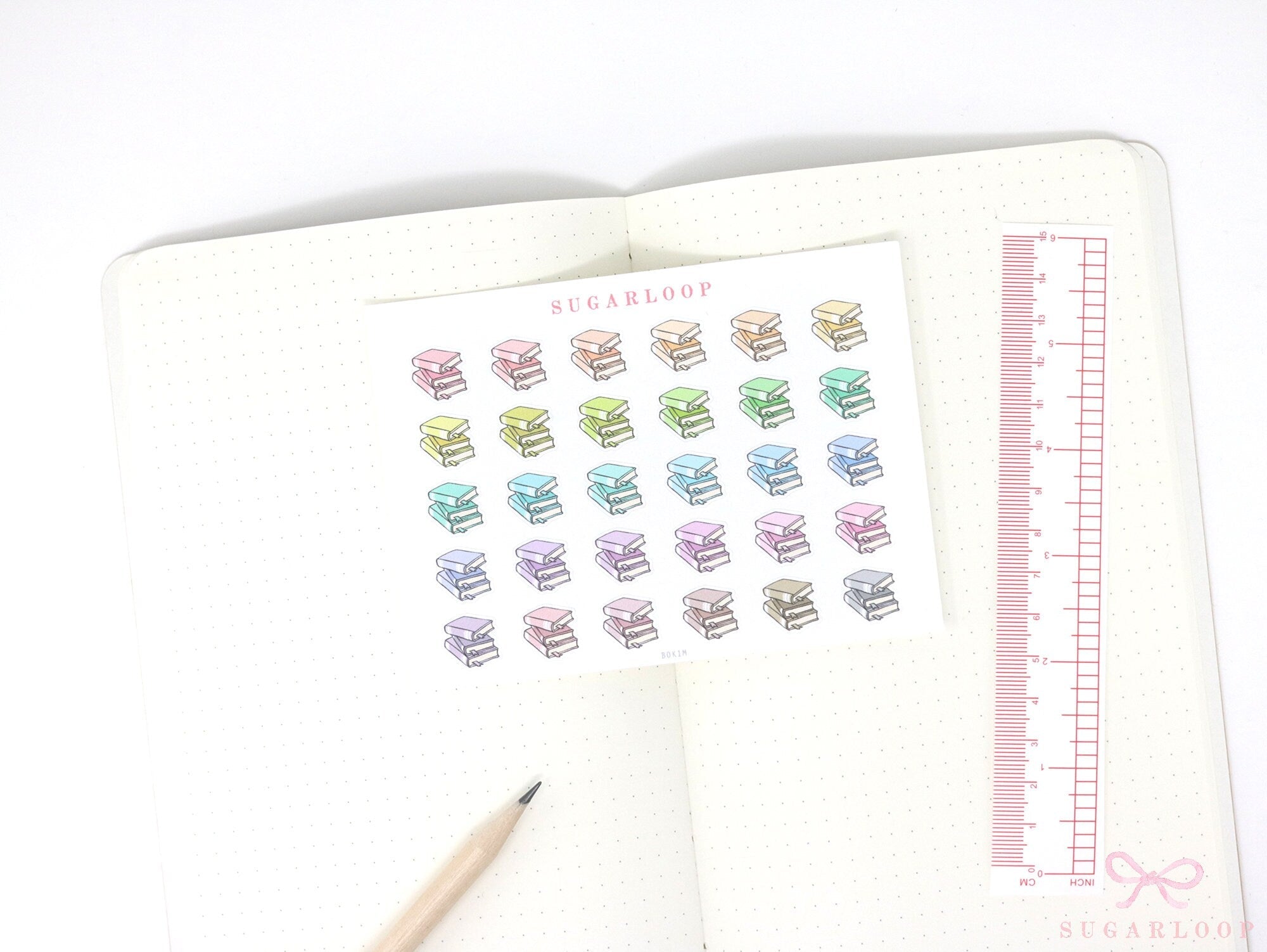 Book Stack Reading Book Club Bujo Journal Planner Stickers