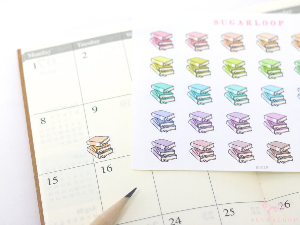 Book Stack Reading Book Club Bujo Journal Planner Stickers
