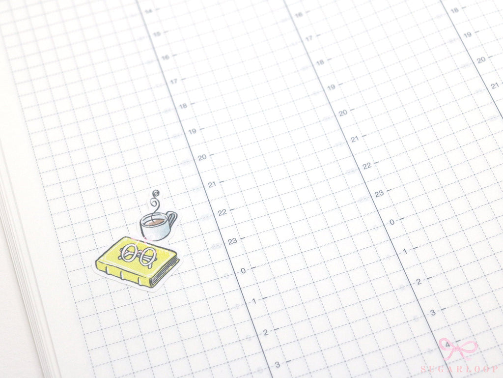 Book Coffee Tea Reading Icons for Journals & Planners