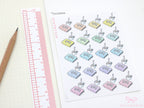 Book Coffee Tea Reading Icons for Journals & Planners