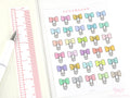 Cute Kawaii Bow Paperclip Appointment Reminders Bujo Journal Planner Stickers