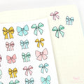 Cute Bows Ribbon Reminder Bujo Planner Stickers