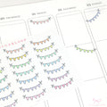 Pastel Bunting Flag Planner Stickers