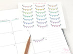 Pastel Bunting Flag Planner Stickers