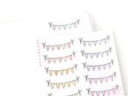 Pastel Bunting Flag Planner Stickers for Birthday & Celebration Planning