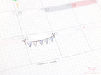 Pastel Bunting Flag Planner Stickers for Birthday & Celebration Planning