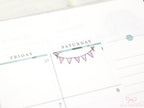 Pastel Bunting Flag Planner Stickers for Birthday & Celebration Planning