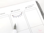 Pastel Bunting Flag Planner Stickers for Birthday & Celebration Planning