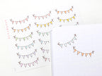 Pastel Bunting Flag Planner Stickers for Birthday & Celebration Planning