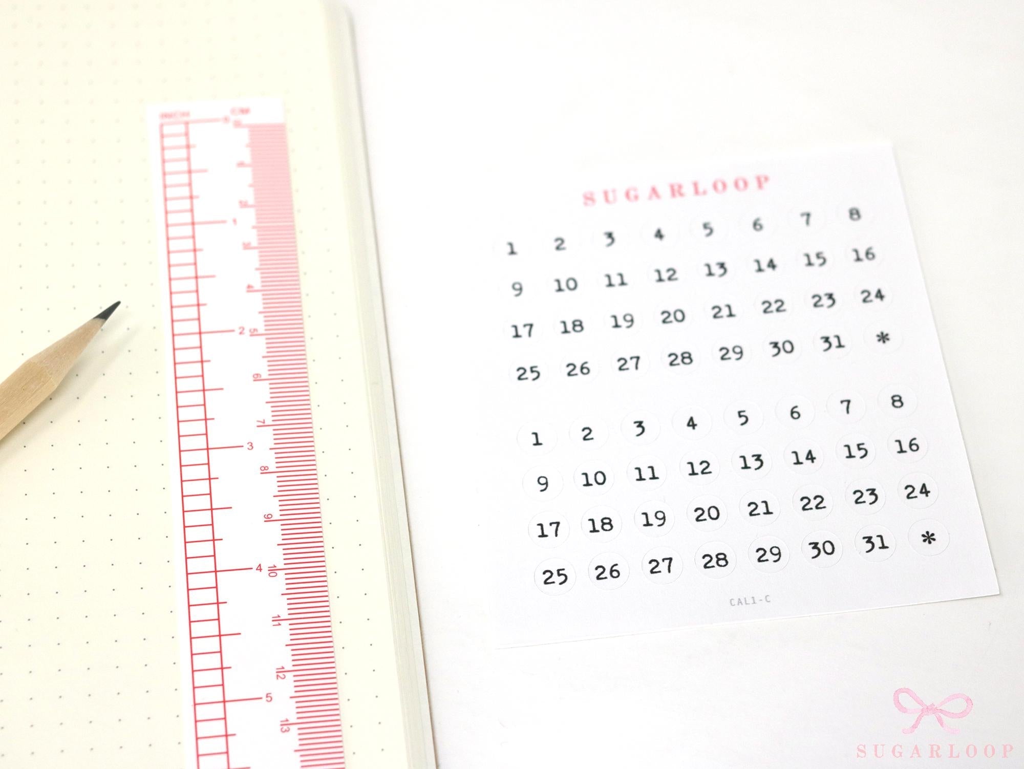 Dates  Months  Days Planner & Journal Stickers