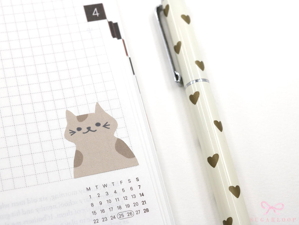 Cute Kawaii Cat Functional Sticker Labels for Bujo Planner Stickers