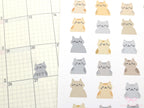 Cute Kawaii Cat Functional Sticker Labels for Bujo Planner Stickers