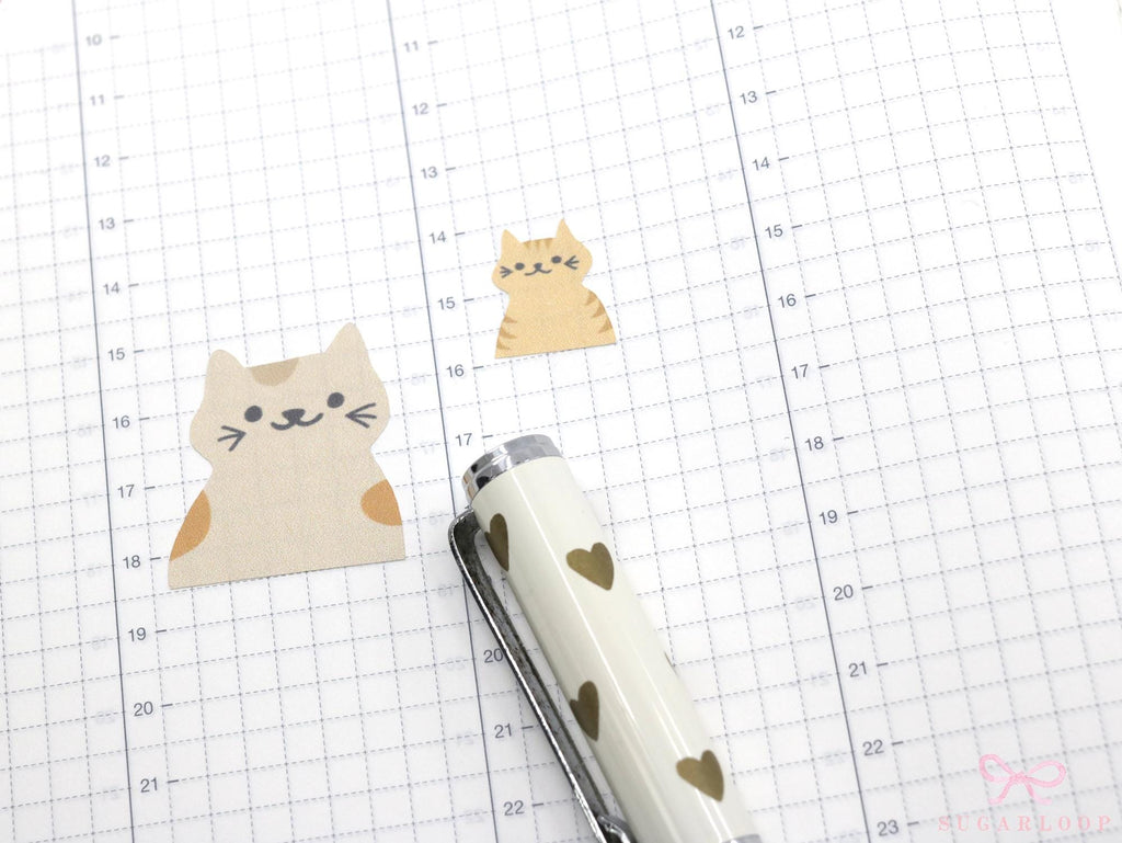 Cute Kawaii Cat Functional Sticker Labels for Bujo Planner Stickers