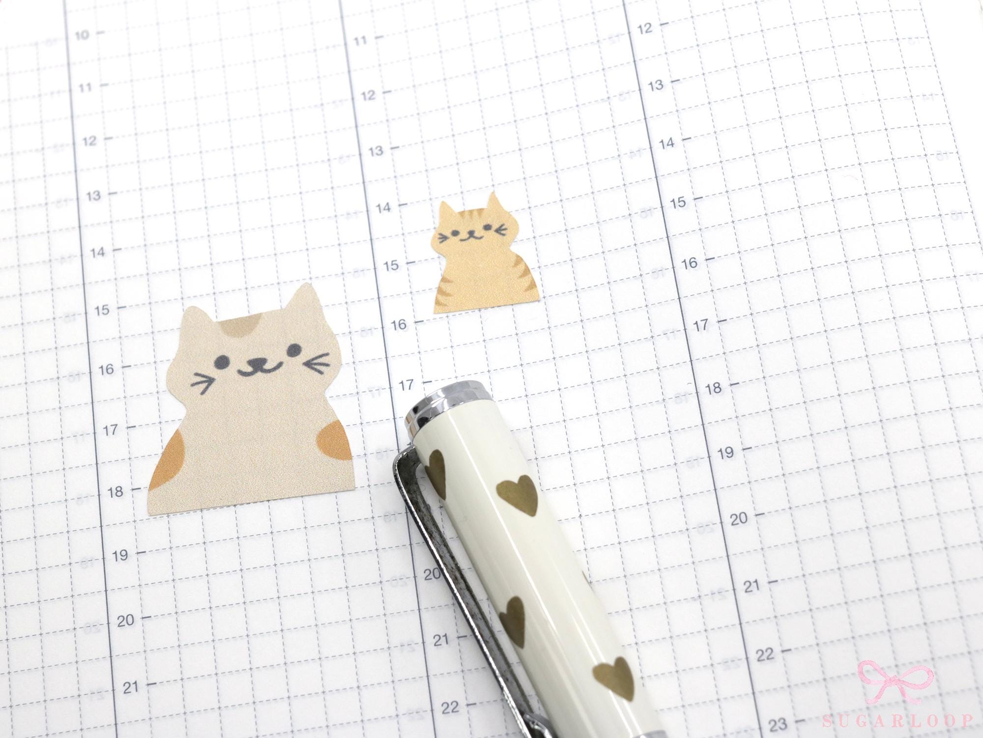 Cute Kawaii Cat Functional Sticker Labels for Bujo Planner Stickers