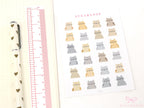 Cute Kawaii Cat Functional Sticker Labels for Bujo Planner Stickers