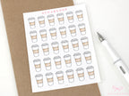 Coffee Cup Doodles Stickers for Planners, Bujos & Journals
