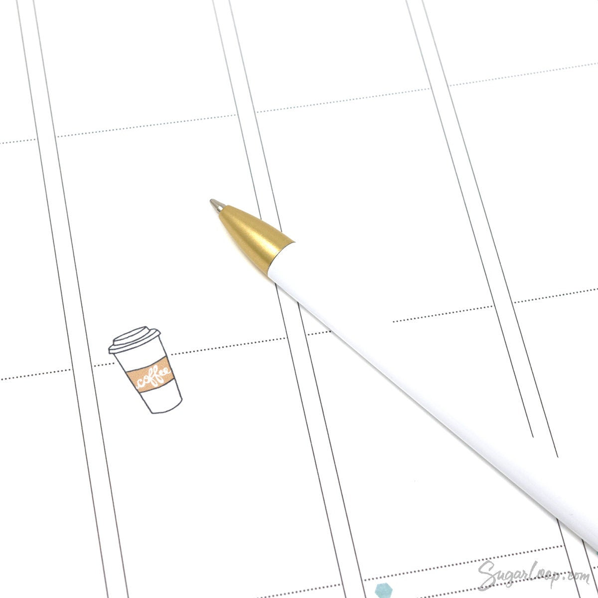 Coffee Cup Doodles Stickers for Planners, Bujos & Journals