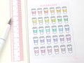 Coffee Cup Doodles Stickers for Planners, Bujos & Journals