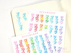 Heart Checklist Planner & Journal Stickers: Watercolor