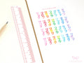 Heart Checklist Planner & Journal Stickers: Watercolor