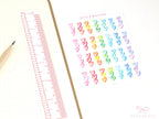 Heart Checklist Planner & Journal Stickers: Watercolor