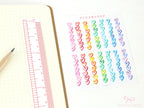 Heart Checklist Planner & Journal Stickers: Watercolor