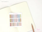Watercolor Checklist Strips Planner & Journal Stickers: 3 Checkboxes