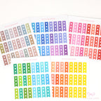 Watercolor Checklist Strips Planner & Journal Stickers: 3 Checkboxes