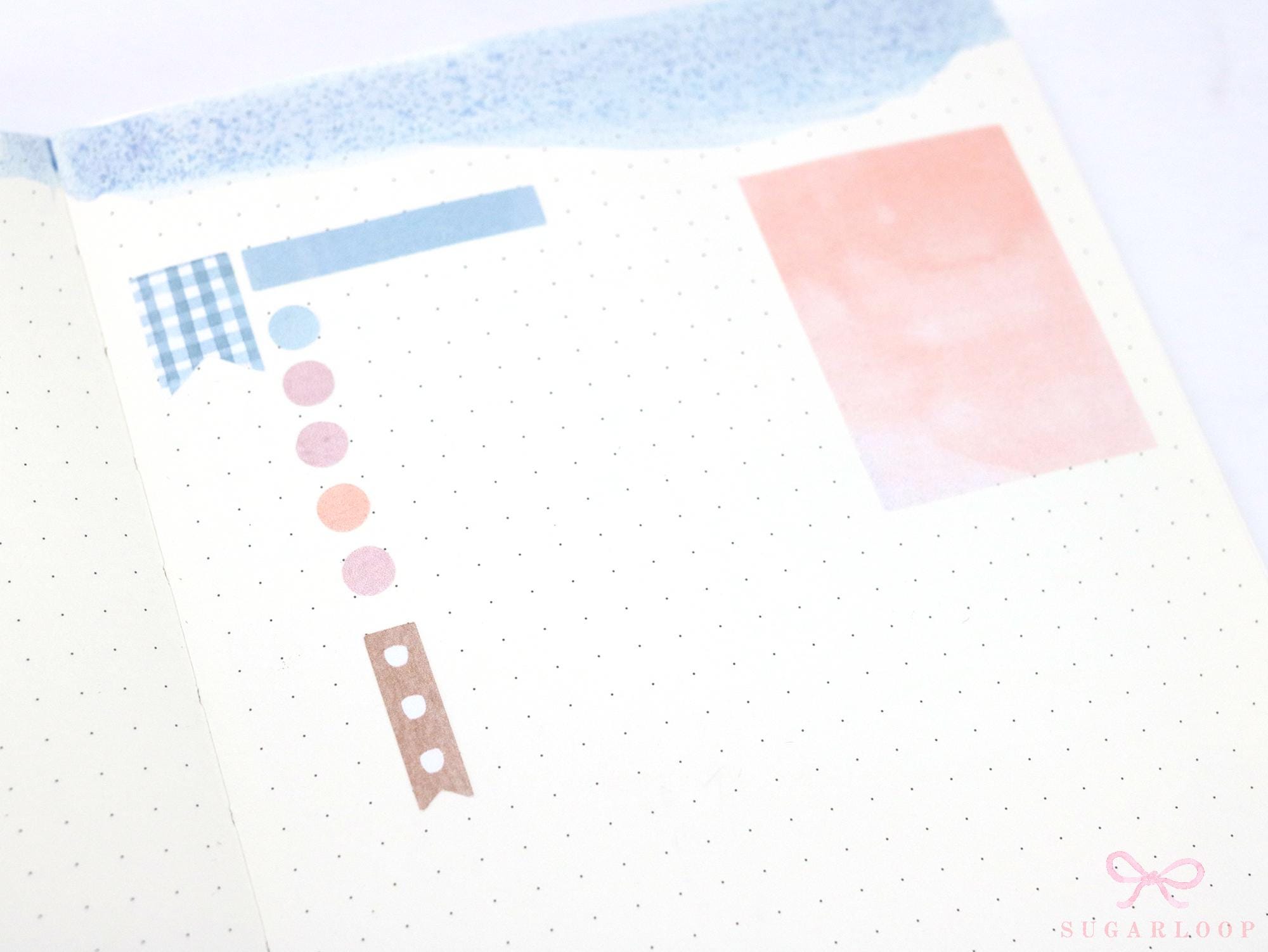 Watercolor Checklist Strips Planner & Journal Stickers: 3 Checkboxes