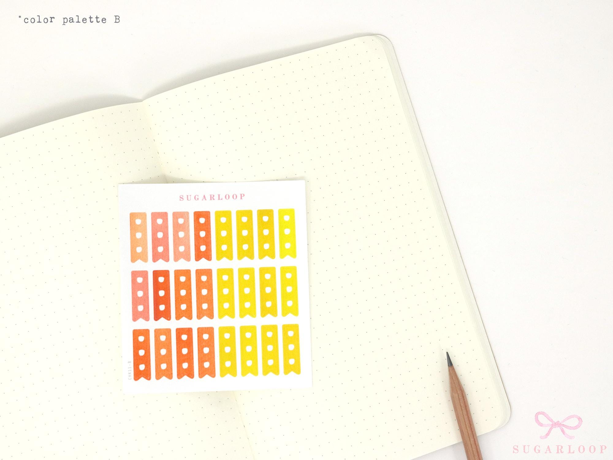 Watercolor Checklist Strips Planner & Journal Stickers: 3 Checkboxes