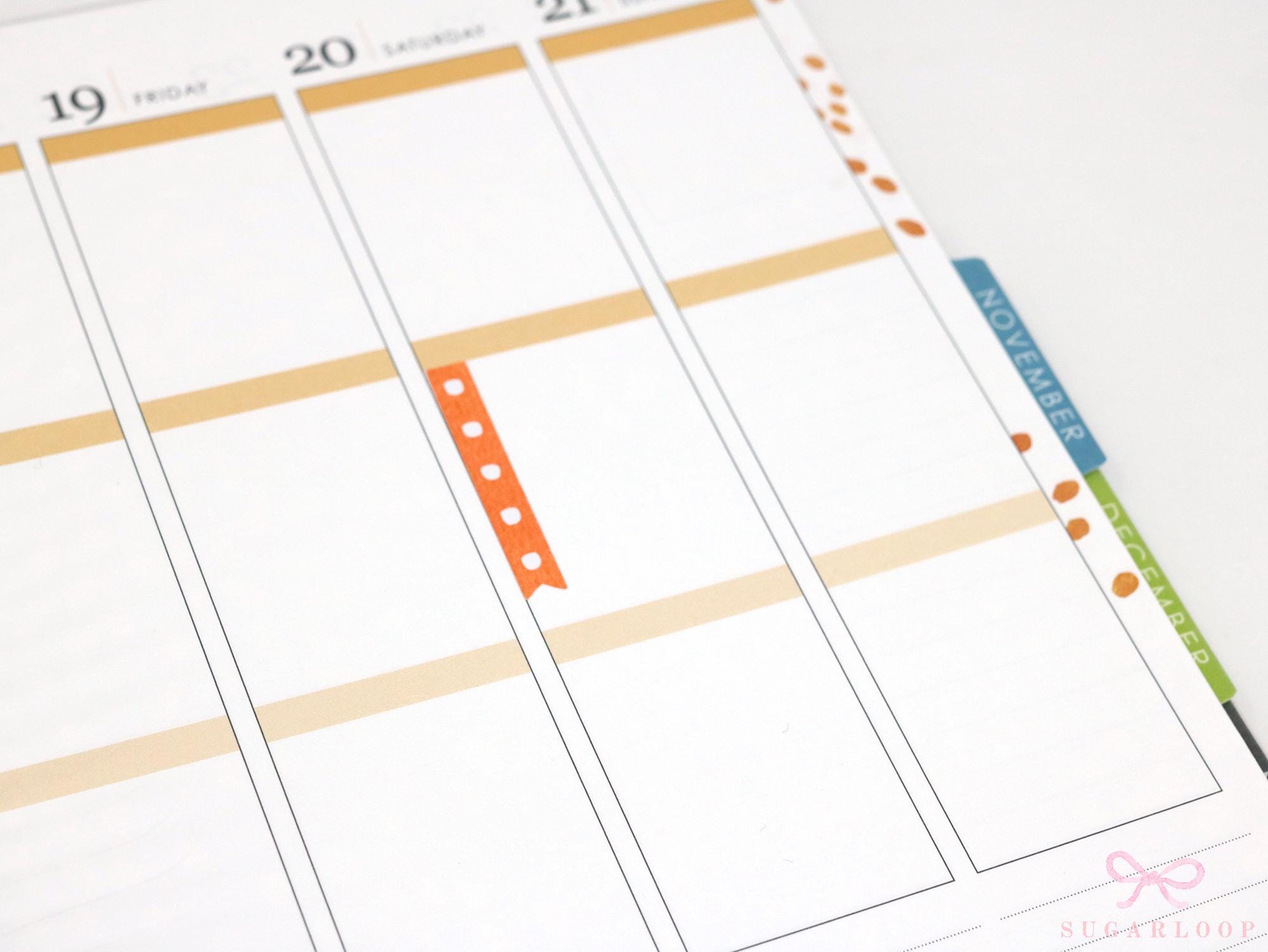 Watercolor Checklist Strips Planner & Journal Stickers: 5 Checkboxes