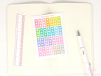 Pastel Heart Checklist Strip Stickers for Planners & Journals
