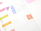Pastel Heart Checklist Strip Stickers for Planners & Journals