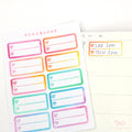Heart Checklist Appointment Label Bujo Planner Stickers: Rainbow