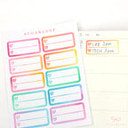 Heart Checklist Appointment Label Bujo Planner Stickers: Rainbow