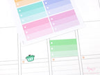 Half Box Ombre Checklist Planner & Journal Stickers