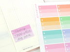 Half Box Ombre Checklist Planner & Journal Stickers