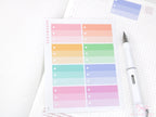 Half Box Ombre Checklist Planner & Journal Stickers