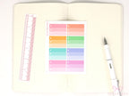 Half Box Ombre Checklist Planner & Journal Stickers
