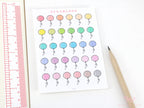 Cute Balloon Doodle Reminder Stickers for Planners